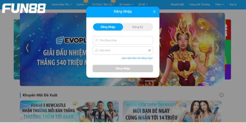 Huong dan dang nhap FUN88 Huong dan dang nhap FUN88